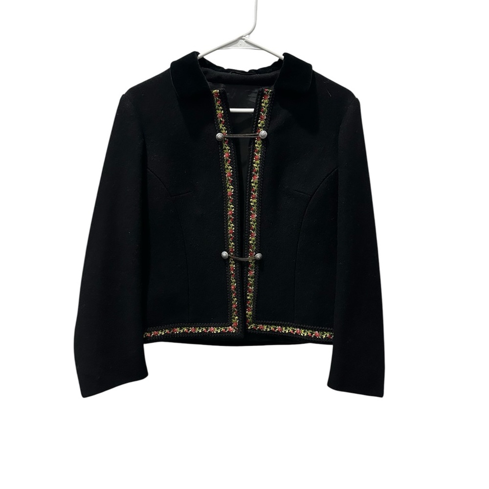 Trachten Black Women's Blazer with Embellished